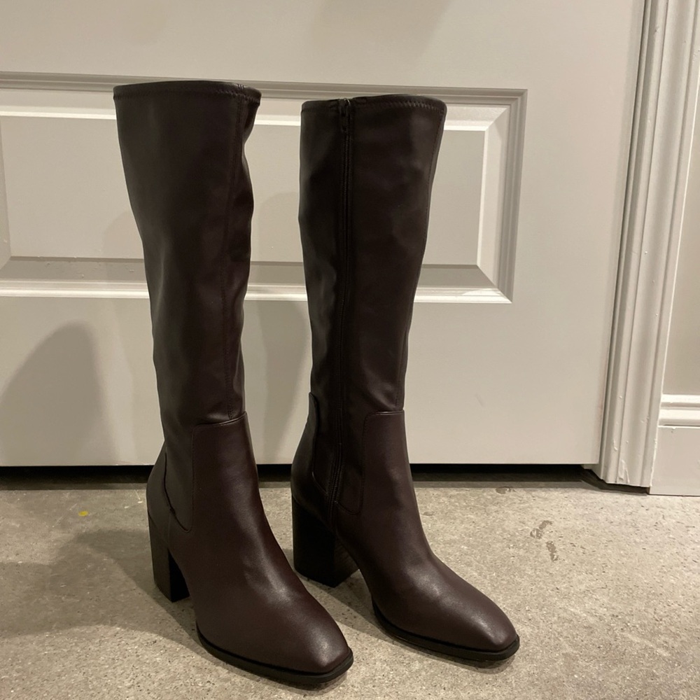 Vionic Women's Vienna Inessa Tall Boot - Brown - Block Heel -  Size 9,